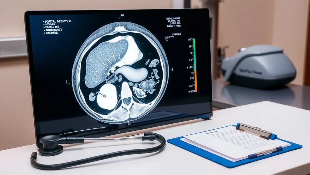 Vad ser man på en datortomografi buk