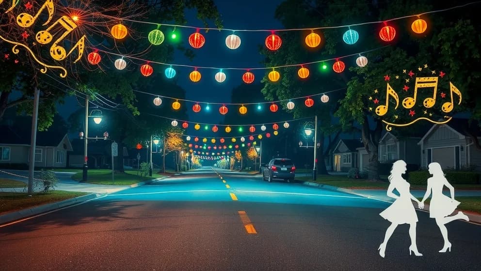 Det var dans bort i vägen