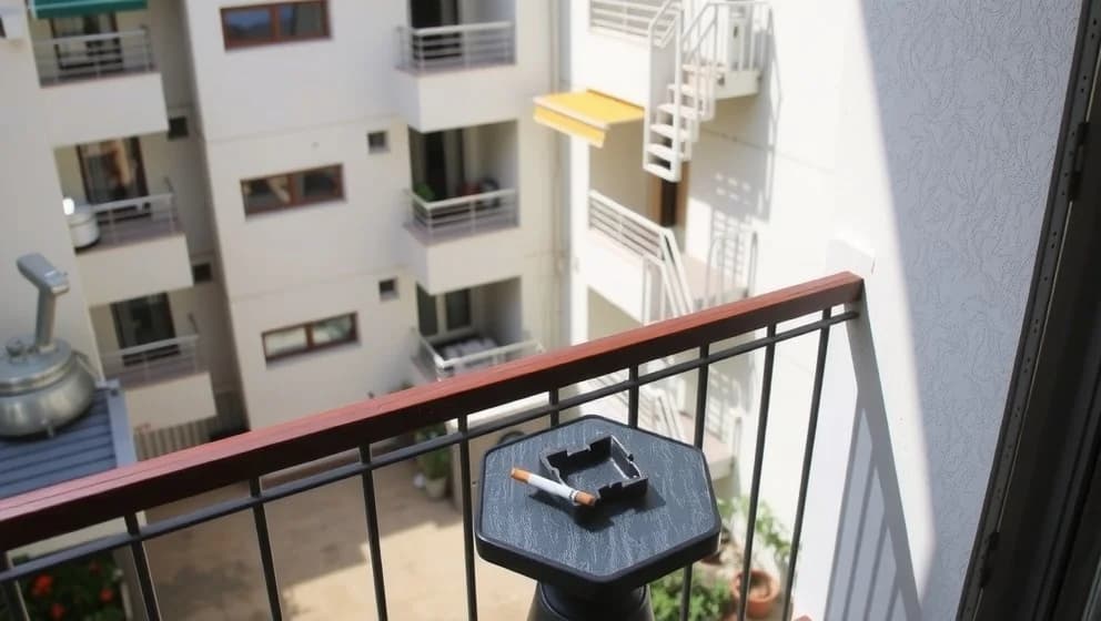 Får man röka på balkongen