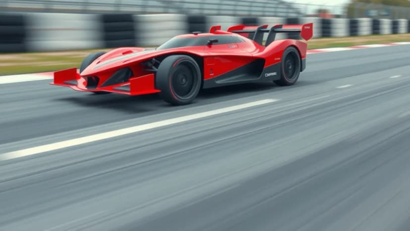 Radiostyrd bil som kör 100 km/h