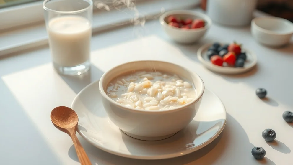 Ris a la malta färdig gröt för lätt frukost