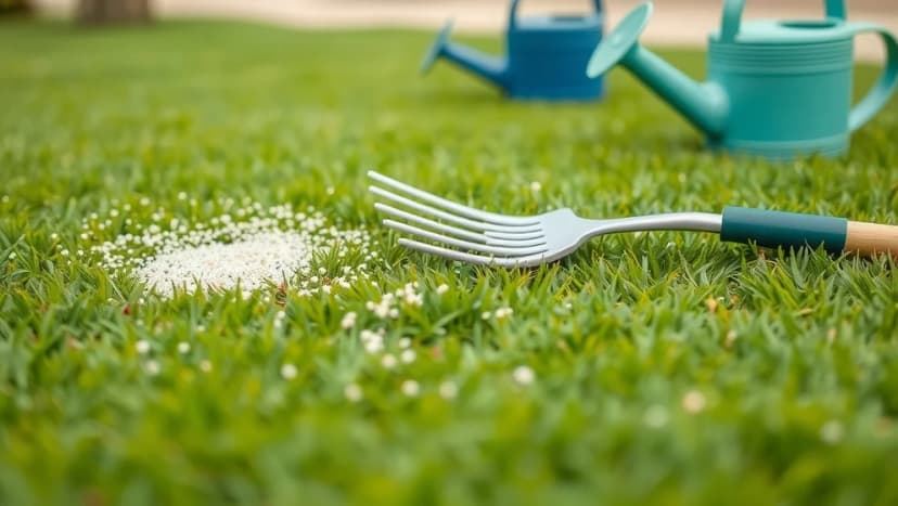 Så gräs på befintlig gräsmatta