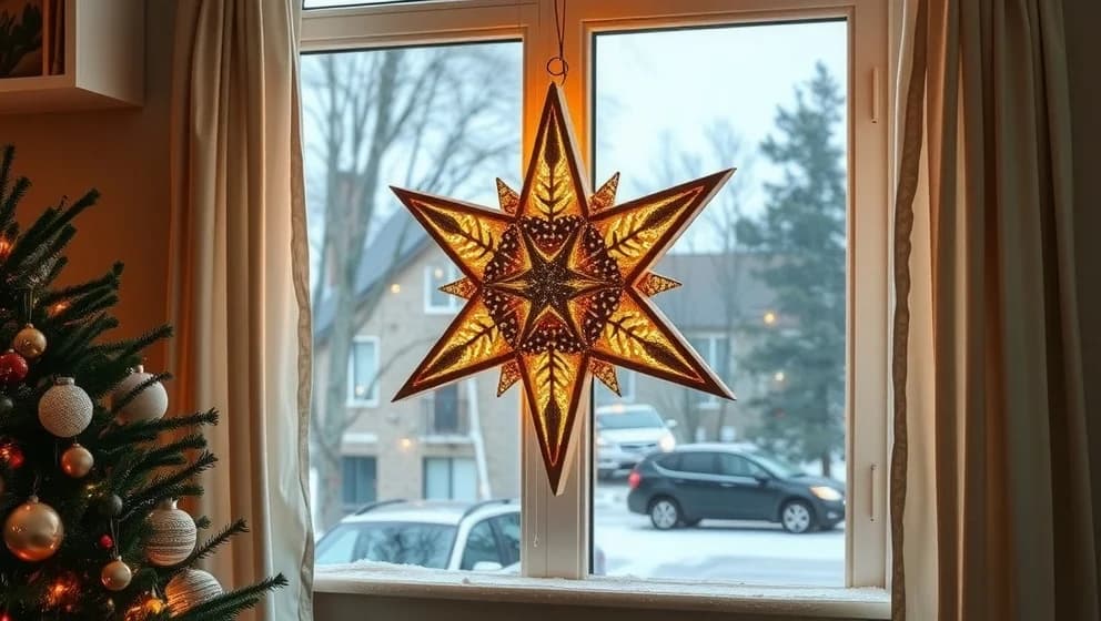 Stor julstjärna fönster 150 cm för hemmet