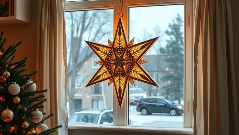 Stor julstjärna fönster 150 cm för hemmet